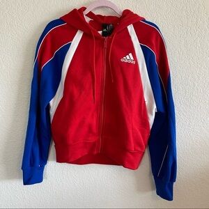 Adidas W AAC Hoodie Track Jacket Red, White, Blue